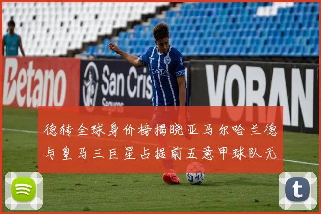 德转全球身价榜揭晓亚马尔哈兰德与皇马三巨星占据前五意甲球队无缘前二十